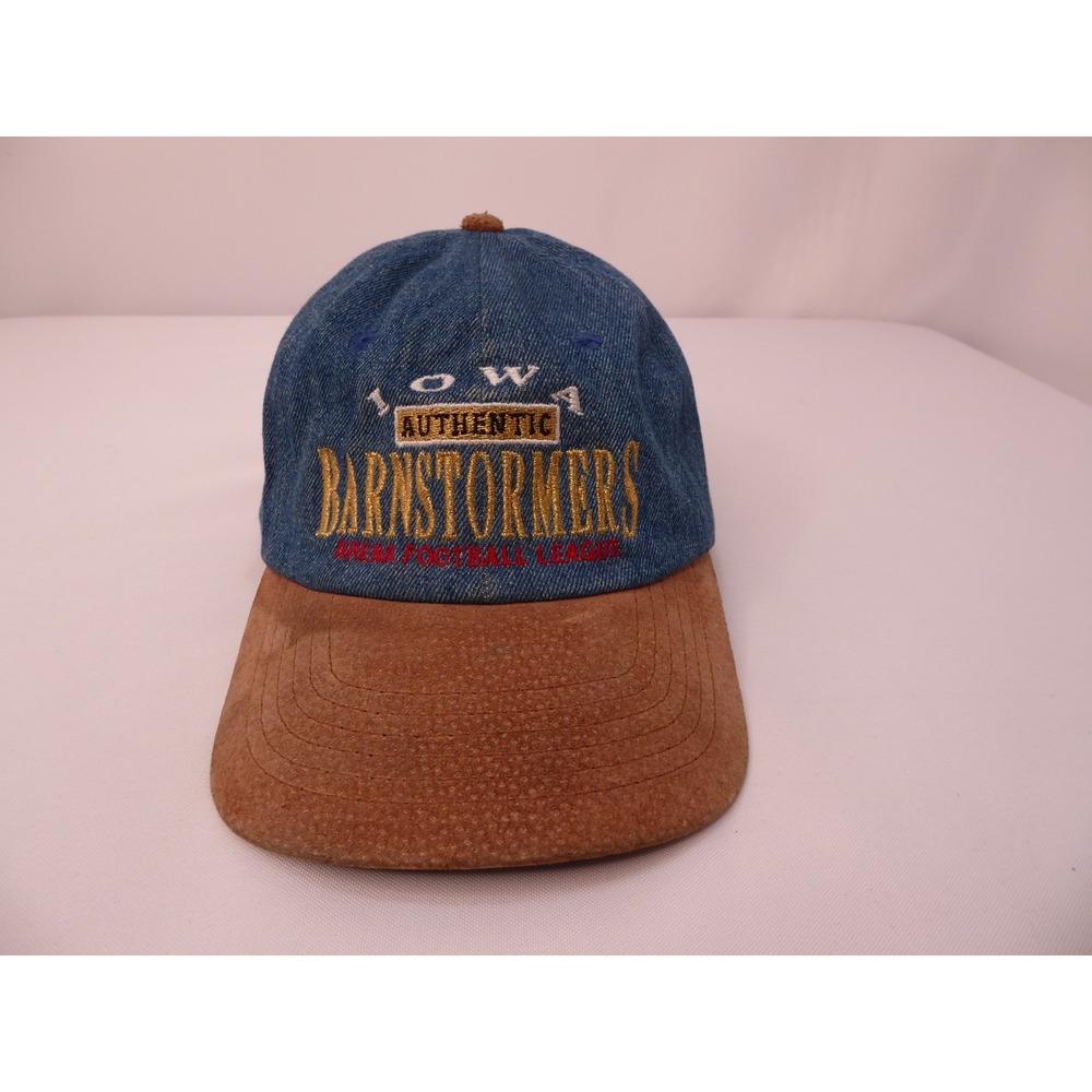 VTG KC Brand Iowa Authentic Barnstormers Arena Football Jean‎ Suede Hat Cap